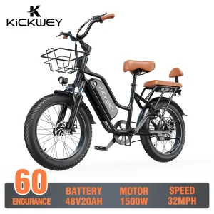 20" Electric Mtn. Bike for Adults 1500W to 50 Miles 32MPH