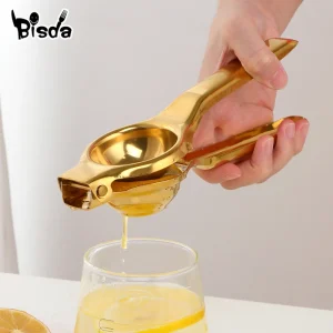 1PC Stainless Golden Manual Fruit Juicer