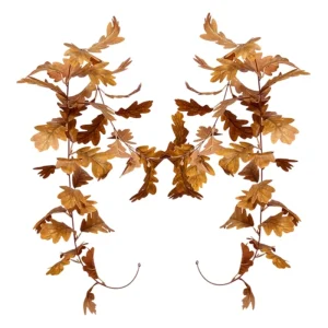 Festive Fall Decor: Maple and Chrysanthemum Leaves